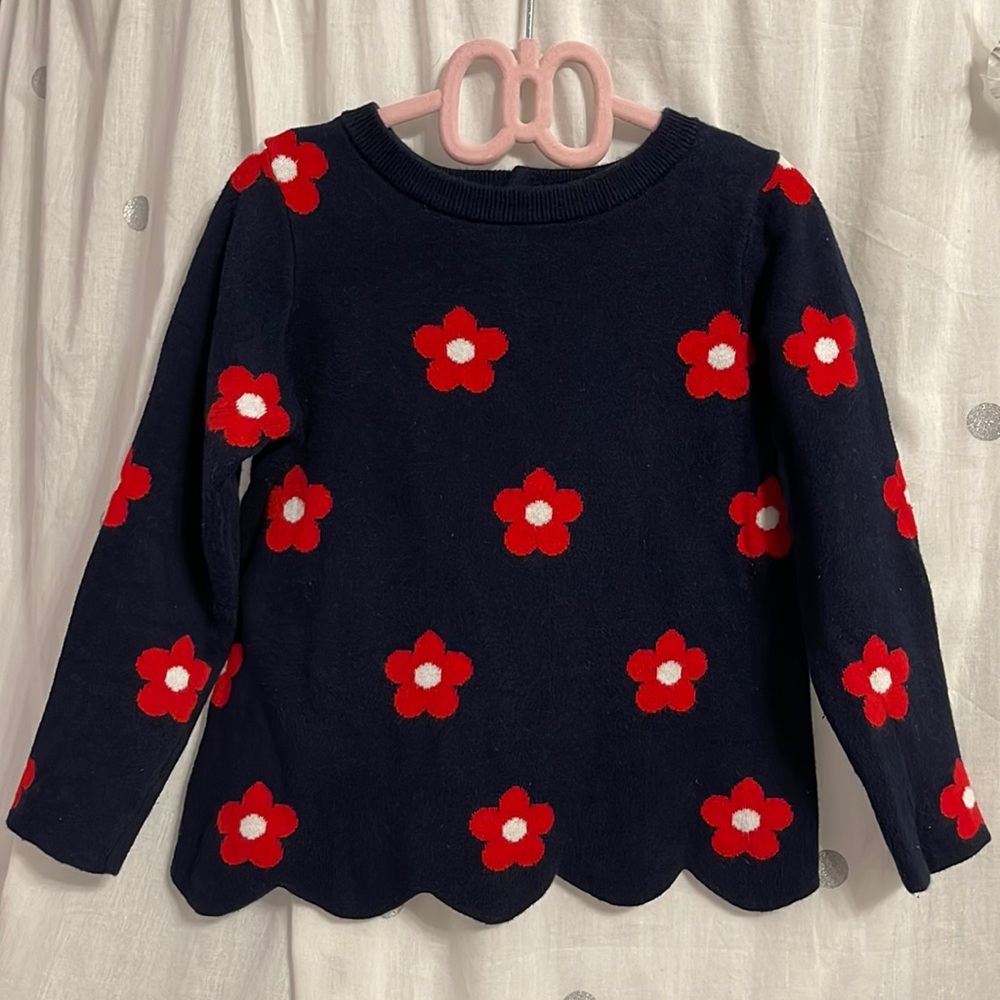 Jacadi Girl Flower Sweater